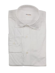 Fiori Di Lusso White Solid Cotton Shirt - Full - 16.5/42 - (FL1025226)