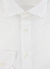 $750 Fiori Di Lusso White Solid Cotton Shirt - Full - (FDL3222510) - Parent