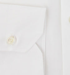 $750 Fiori Di Lusso White Solid Cotton Shirt - Full - (FDL3222510) - Parent