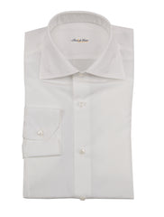 Fiori Di Lusso White Solid Cotton Shirt - Full - 17/43 - (FL1025221)