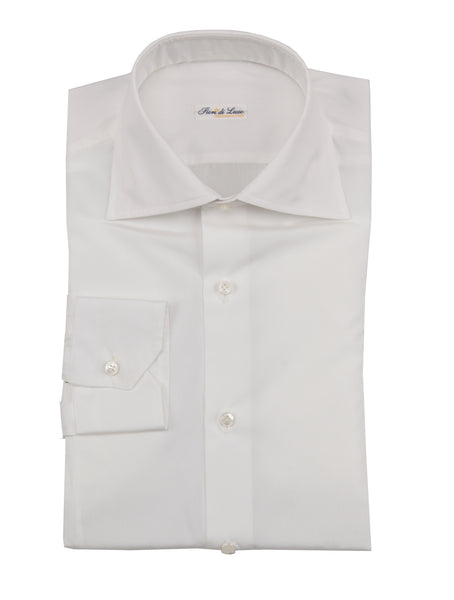 Fiori Di Lusso White Solid Cotton Shirt - Full - (FL1025221) - Parent