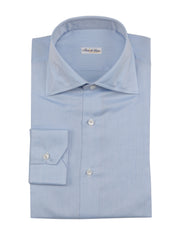 Fiori Di Lusso Light Blue Cotton Shirt - Full - 15.75/40 - (FL1025222)