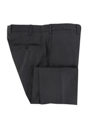 $600 Fiori Di Lusso Dark Gray Solid Wool Pants - Full - (FL526262) - Parent