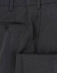 $600 Fiori Di Lusso Dark Gray Solid Wool Pants - Full - (FL526262) - Parent