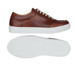 Fiori Di Lusso Caramel Brown Leather  Sneakers - (FL82232) - Parent