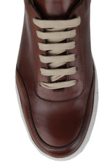 Fiori Di Lusso Caramel Brown Leather  Sneakers - (FL82232) - Parent
