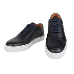 Fiori Di Lusso Dark Blue Leather  Sneakers - (FL82233) - Parent