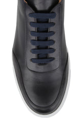 Fiori Di Lusso Dark Blue Leather  Sneakers - (FL82233) - Parent