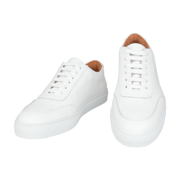 $600 Fiori Di Lusso White Leather  Sneakers - (FL82231) - Parent