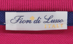 $225 Fiori Di Lusso Pink Solid Pique Polo - (FL282550) - Parent
