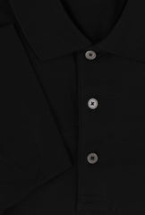 $225 Fiori Di Lusso Dark Blue Solid Cotton Polo - (FL282556) - Parent