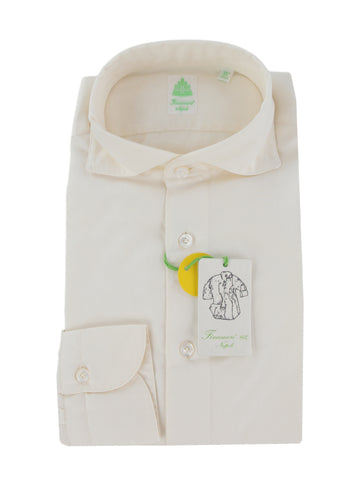 Finamore Napoli Off White Shirt - Extra Slim