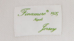 $400 Finamore Napoli White Solid Shirt - Slim - (FN115262) - Parent