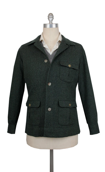 Finamore Napoli Dark Green Overshirt - (FN123241) - Parent