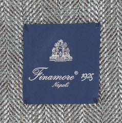 Finamore Napoli Green Herringbone Overshirt - (FN123242) - Parent