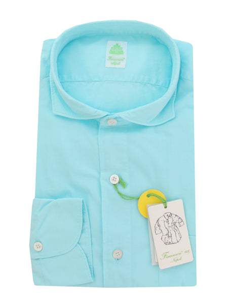 $400 Finamore Napoli Light Blue Shirt - Extra Slim - (FN7162412) - Parent