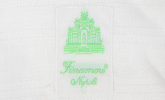 $375 Finamore Napoli White Cotton Blend Shirt - Slim - (FN916261) - Parent