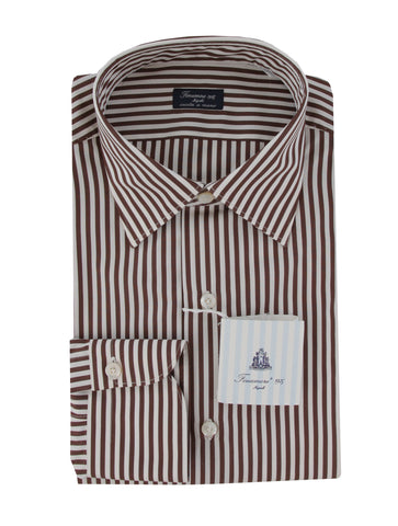Finamore Napoli Brown Shirt - Slim