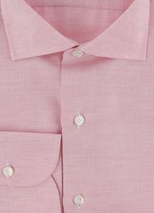 $600 Finamore Napoli Pink Shirt - Slim - (FN1022515) - Parent