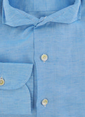 $600 Finamore Napoli Light Blue Shirt - Extra Slim - (FN1022514) - Parent
