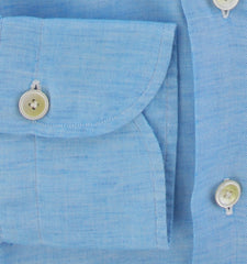$600 Finamore Napoli Light Blue Shirt - Extra Slim - (FN1022514) - Parent