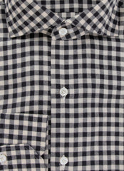 Finamore Napoli Black Check Cotton Shirt - Slim - (FN130243) - Parent