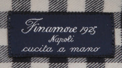 Finamore Napoli Black Check Cotton Shirt - Slim - (FN130243) - Parent