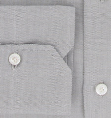 Finamore Napoli Gray Solid Cotton Shirt - Slim - (FN130245) - Parent