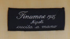 $450 Finamore Napoli Yellow Solid Shirt - Slim - (FN8282411) - Parent