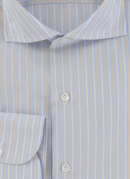 Chemise Kiton Napoli Homme, Coton Uni, Tons Bleu/teal, Col Boutonné, Taille 18, Fabrication Italienne Main
