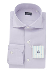 Finamore Napoli Lavender Purple Linen Shirt - Slim - (FN192410) - Parent