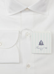 Finamore Napoli White Solid Cotton Shirt - Slim - (FN720226) - Parent