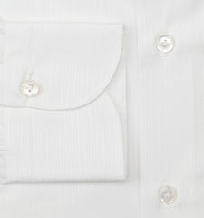 Finamore Napoli White Solid Cotton Shirt - Slim - (FN720226) - Parent