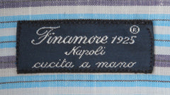 Finamore Napoli Light Blue Striped Shirt - Slim - (FN528221) - Parent