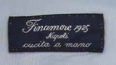 $600 Finamore Napoli Light Blue Solid Shirt - Extra Slim - (FN102256) - Parent