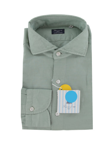 Finamore Napoli Green Shirt - Extra Slim