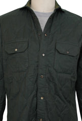 $800 Finamore Napoli Dark Green Cotton Overshirt -  - (IS4292612) - Parent