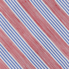 Finamore Napoli Multi-Colored Striped Linen Blend Tie (1308)