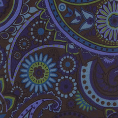 $195 Finamore Napoli Brown Paisley Silk Tie -  x  - (FN107265)