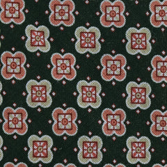Finamore Napoli Dark Green Foulard Silk Tie (1348)
