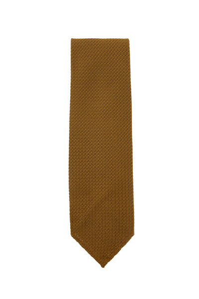 $195 Finamore Napoli Light Brown Solid Silk Tie -  x  - (FN107269)