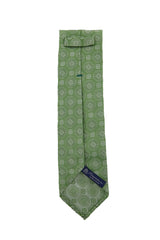 $195 Finamore Napoli Green Fancy Silk Tie -  x  - (FN107262)
