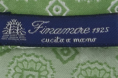 $195 Finamore Napoli Green Fancy Silk Tie -  x  - (FN107262)