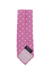 Finamore Napoli Pink Floral Silk Tie (1296)