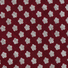 Finamore Napoli Burgundy Red Floral Silk Tie (1299)