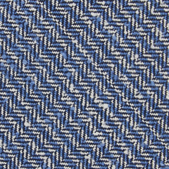 $195 Finamore Napoli Blue Striped Cotton Blend Tie -  x  - (FN1072610)