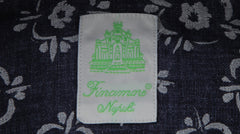 $375 Finamore Napoli Navy Blue Linen Shirt - Extra Slim - (FN222256) - Parent