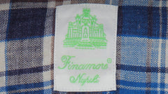 Finamore Napoli Blue Plaid Linen Shirt - Extra Slim - (FN1302414) - Parent