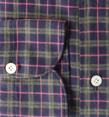 Finamore Napoli Purple Check Cotton Shirt - Extra Slim - (FN512222) - Parent