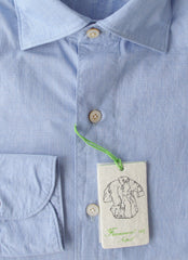 Finamore Napoli Light Blue Micro-Check Shirt - Extra Slim - (FN512228) - Parent